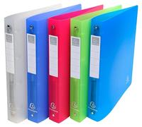 Exacompta - Réf. 51359E - Carton de 10 classeurs semi-rigides Chromaline - 4 anneaux ronds 30 mm - Dos 40 mm - Dimensions extérieures : 32 x 26,8 cm - A4 Maxi - Assortis