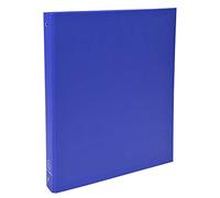 Exacompta Lot de 10 classeurs rembordés polypropylène 4 anneaux 30 mm Bleu