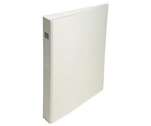 Exacompta - Réf. 51388E - 1 classeur remborde polypropylene 4 anneaux ronds de 25mm sur 3eme de couverture - blanc