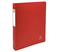 Exacompta - Réf. 51395E - 1 Classeur rigide avec étiquette OPAK - 4 anneaux ronds diamètre 30 mm - Dos 40 mm - Dimensions extérieures : 32 x 26,8 cm - Format à classer A4 Maxi - Coloris : rouge
