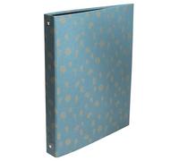 Exacompta - Réf. 51450E - Carton de 10 classeurs rigides rembordés papier imprimé or NeoDeco - 4 anneaux ronds - dos 40 mm - Format extérieur : 32x26 cm - Format à classer A4 - 3 couleurs assorties