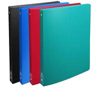 Exacompta - Réf. 51490E - Carton de 5 classeurs semi-rigides OPAK - 4 anneaux ronds diamètre 20 mm - Dos 30 mm - Dimensions extérieures : 32 x 25 cm - Format à classer A4 - 4 couleurs assorties