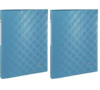 Exacompta - Réf. 51620E - Classeur souple Polypropylène gaufré 1928-4 anneaux ronds diamètre 15 mm - Dos 20 mm - Dimensions extérieures : 32 x 25 cm - Format à classer A4-4 couleurs aléatoires