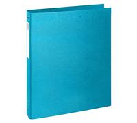 Exacompta - Réf. 51652E - Carton de 10 classeurs rembordés rigides Teksto- 4 anneaux ronds diamètre 30 mm - dos 40 mm - dimensions extérieures 32 x 26 cm - format à classer A4 - couleur turquoise