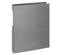 Exacompta - Réf. 51654E - Carton de 10 classeurs rembordés rigides Teksto - 4 anneaux ronds diamètre 30 mm - dos 40 mm - dimensions extérieures 32 x 26 cm - format à classer A4 - couleur gris