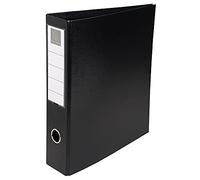 Exacompta - réf. 51741E - 1 Classeur rembordé PVC - 4 anneaux en D de 50 mm sur la 3ème de couverture - Dos 70 mm - Dimensions extérieures : 32 x 29 cm - Format à classer A4 Maxi - Coloris : noir