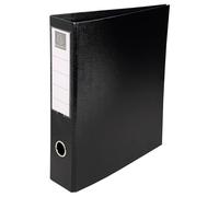 Exacompta - Réf. 51741E - Carton de 10 classeurs PVC - 4 anneaux en D de 50 mm - Dos 70 mm - Dimensions extérieures : 32 x 29 cm - Format à classer A4 Maxi - Noir