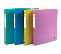 Exacompta - Réf. 51790E - Lot de 4 classeurs semi-rigides PP Forever Young - 4 anneaux ronds diam. 30mm-Dos 40mm - Dimensions extér. : 32x26,8 cm - Format à classer A4 Maxi-4 couleurs assorties