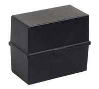 Exacompta - Réf. 51814D - 1 Boîte à fiches portative noire - livré sans fiches - peut contenir 200 fiches - format à classer A5 - dimensions (Pxlxh) 100 x 228 x 170 mm