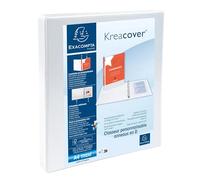 Exacompta - Réf. 51940E - Carton de 10 classeurs personnalisable 2 poches - 4 anneaux en D de 16 mm - Dos 38 mm - Dimensions extérieures : 32 x 27,3 cm - Format à classer A4 Maxi - Blanc