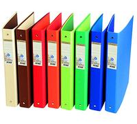 Exacompta - réf. 51980E - Carton 10 classeurs rigides rembordés Forever - 4 anneaux ronds diamètre 30 mm - Dos 40 mm - Dimensions extérieures : 32 x 26 cm - Format à classer A4 - 8 coloris assortis
