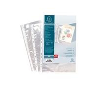 Exacompta - Réf. 5200E - Carton de 1000 pochettes perforées PP - Perforation universelle 11 trous -Dimensions 23 x 30,5 cm - Format à classer A4 - Coloris cristal