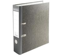 Exacompta - réf. 52070E - Carton de 10 classeurs à levier papier marbré gris - avec perforateur - Dos de 70 mm - Mécanique 75 mm - Dimensions extérieures : 32 x 29 cm - FT à classer A4 - Gris