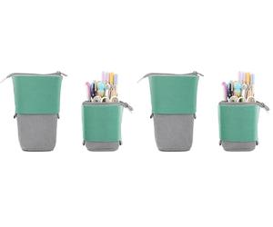 Exacompta - Réf. 52650E - 1 Trousse Pot à Crayons Teksto - fabriquée en Feutrine RPET (Obtenu en recyclant des Bouteilles en Plastique) - dim 17 x 13 cm - Couleurs aléatoires (Lot de 2)