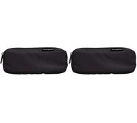 Exacompta - Réf. 52750E - 1 Trousse Rectangle Dobble - Deux Compartiments - entièrement doublée - en déchets de Pet recyclés - pour Crayons, stylos - Couleur Noir (Lot de 2)