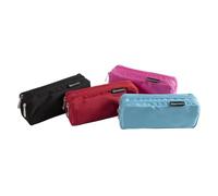 Exacompta - Réf. 52760E - 1 Trousse Color 2 Compartiments avec Fermeture zippée en métal - en Polyester résistant - Peut contenir Un Double décimétre - Couleurs aléatoires : Bleu, Noir, Rose ou Rouge