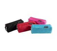 Exacompta - Réf. 52760E - Carton de 6 Trousses Color 2 Compartiments avec Fermeture zippée en métal - en Polyester résistant - Peut contenir Un Double décimétre - Couleurs Bleu, Noir, Rose, Rouge