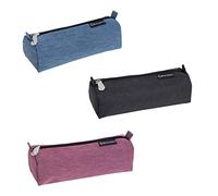 Exacompta - Réf. 52780E - 1 trousse ronde Denim 500 - fabriquée en polyester extra résistant entièrement doublé - avec un fond plat - couleurs aléatoires bleu jean, noir jean, ou rose jean