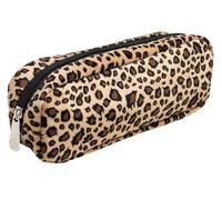 Exacompta – Trousse rectangulaire Léopard en fourrure synthétique, doublée polyester 22 x 6 x 8 cm