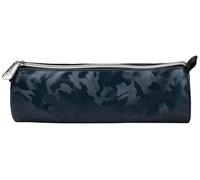 Exacompta - Réf. 52930E - Carton de 6 Trousses Rondes Camo en Polyester et PU Effet Camouflage Ton sur Ton - doublées en Polyester - Peut contenir Un Double décimétre - Couleurs Gris, Noir