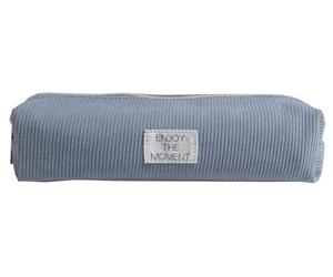 Exacompta - Réf. 52960E - Carton de 6 Trousses carrées Velvet en Velours cotelé Pastel avec Une étiquette imprimée - Couleurs : Bleu, Rose Clair, Vert Sauge, Vieux Rose