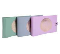 Exacompta - Réf. 52990E - Carton de 10 classeurs semi-rigides Ellipse - 2 anneaux ronds diam.30 mm - Dimensions extérieures : 16x26,5 cm - Pour classer des fiches bristols - 3 couleurs assorties