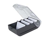 Exacompta - Réf. 5331423D - 1 Learning box BUNNYBOX A8 - dimensions 19,5x10x6,2 cm - coloris Office noir/cristal - capacité jusqu'à 650 cartes au format A8