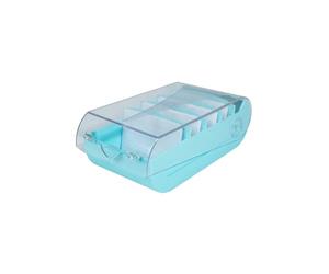 Exacompta - Réf. 5336323D - Carton de 8 Learning box BUNNYBOX A8 Aquarel - dimensions 19,5x10x6,2 cm - couleur vert pastel/cristal - capacité jusqu'à 650 cartes au format A8
