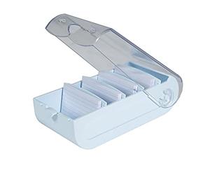 Exacompta - Réf. 5339623D - 1 Learning box BUNNYBOX A8 - dimensions 19,5x10x6,2 cm - coloris pastels aléatoires - capacité jusqu'à 650 cartes au format A8