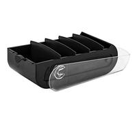 Exacompta - Réf. 5341423D - 1 Learning box BUNNYBOX A7 - dimensions 25x13,2x8,5 cm - couleur Office noir/cristal - capacité jusqu'à 900 cartes au format A7