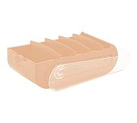 Exacompta - Réf. 5346123D - 1 Learning box BUNNYBOX A7 - dimensions 25x13,2x8,5 cm - couleur corail/cristal - capacité jusqu'à 900 cartes au format A7