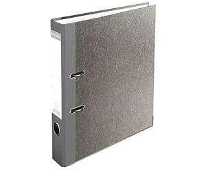Exacompta - réf. 53509E - 1 Classeur à levier papier marbré gris -Dos de 50 mm - Mécanique 55 mm - Dimensions extérieures : 32 x 29 x 5 cm - Format à classer A4 - Coloris gris - dos gris
