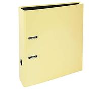 Exacompta - Réf. 53569E - Carton de 10 classeurs à levier A4 Prem'Touch AQUAREL - Dos de 80 mm - Mécanique 80 mm - Dimensions extérieures : 32 x 28,5 x 8 cm - Format à classer A4 - Jaune citron