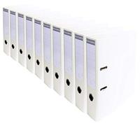 Exacompta - Réf. 53748E - Carton de 10 Classeurs à levier A4 Prem'Touch - Dos de 70 mm - Mécanique 75 mm - Dimensions extérieures : 32 x 29 x 7 cm - Format à classer A4 - Coloris : Blanc