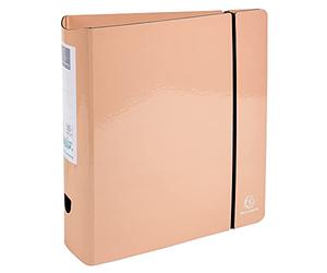 EXACOMPTA - Réf. 53764E - 1 Classeur à levier gamme Aquarel - dos arrondi 80 mm - format extérieur 320x300 mm - format à classer A4- couleur Aquarel corail