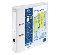 Exacompta - Réf. 53789E - 1 Classeur à levier personnalisable Kreacover - 1 pochette extérieure - Dos 70 mm - Dimensions : 32 x 29 cm - Format à classer A4 - Blanc