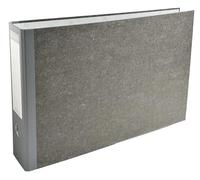 Exacompta - réf. 53810E - 1 Classeur à levier papier marbré gris A3 horizontal - Dos de 80 mm - Mécanique 80 mm - Dimensions extérieures : 32 x 48 x 8 cm - Format à classer A3 - Coloris gris-dos gris