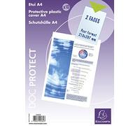 Exacompta Sachet De 10 Étuis De Protection Simples Pvc Lisse 15/100e A4