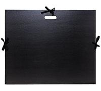 Exacompta - Réf. 538900UNISE - 1 carton à dessin kraft noir vernis - avec rubans tissu et poignée - dos toilé - dimensions 59 x 72 cm - format à classer Raisin (500 x 650 mm) - couleur noir
