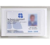 Exacompta - Réf. 5392UE - 1 étui de protection multi-usages, CNI, tickets de caisse, carte étudiant - pour format à classer 7,5 x 12 cm - étui 2 faces en PVC lisse - Usage intensif - Couleur cristal