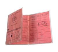 Exacompta - Réf. 5394UE - Paquet de 10 étuis de protection 3 volets pour carte mutuelle, carte jeune au format inférieur à 12,5 x 26,4 cm déplié - étuis 6 faces en PVC lisse - Couleur cristal