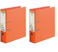 Exacompta - Réf. 53980E - 1 classeur à levier A4 Prem'Touch - Dos de 80 mm - Mécanique 80 mm - Dimensions extérieures : 32 x 29 cm - Format à classer A4-8 couleurs aléatoires (Lot de 2)