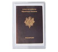 Exacompta - Réf. 5399UE - Paquet de 10 étuis de protection 2 volets pour passeport - au format à classer 9 x 12,5 cm - étuis 4 faces en PVC lisse - Usage intensif - Couleur cristal