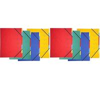 Exacompta - Réf. 54070E - 1 trieur dos agrafé - avec élastiques - couverture imprimée en carte lustrée et intérieur en carte recyclée - 7 compartiments - dim 24,5x32cm - pour A4 - couleurs aléatoires