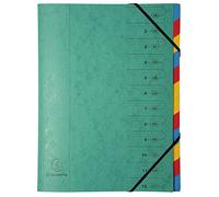 Exacompte Trieur 12 Cases, Vert 1 Unité(S)