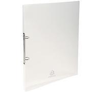 Exacompta Classeur souple Réf. 54194E PP Crystal 2 anneaux Ø15 mm Dos 20 mm A4 Cristal