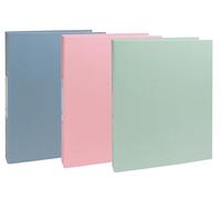 Exacompta - Réf. 54239E - Carton de 10 classeurs rigides recyclés Autentik - 2 anneaux ronds diamètre 30mm - Dos 40 mm - Dimensions extérieures : 32 x 26 cm - Format à classer A4 - Assortis