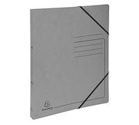 Exacompta Classeur 2 anneaux 15 mm carte lustrée imprimée A4 Gris