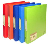 Exacompta - Réf. 542570E - Classeur semi-rigide Polypro recyclé Forever - 2 anneaux ronds diamètre 30 mm - Dos 40 mm - Dimensions extérieures : 32 x 26,8 cm-Format à classer A4 - 4 couleurs aléatoires