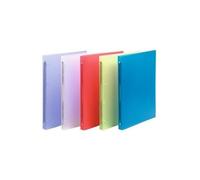 Exacompta - Réf. 54369E - Carton de 10 classeurs semi-rigides PP Chromaline - 2 anneaux ronds 30 mm - Dos 40 mm - Dimensions extérieures : 32 x 26,8 cm - Format à classer A4 Maxi - Assortis